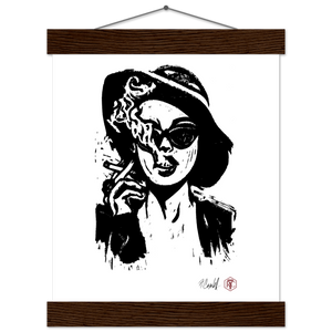 Smoke — Poster with wooden hanger 20 × 25 cm