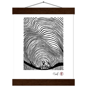 Waves — Poster with wooden hanger 20 × 25 cm