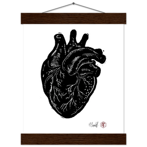 Anatomical Heart — Poster with wooden hanger 20 × 25 cm