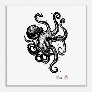 Octopus — Canvas print 20 × 20 cm