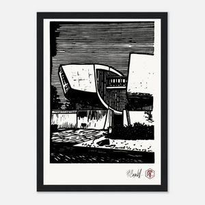 SNP — Framed reproduction, black wooden frame