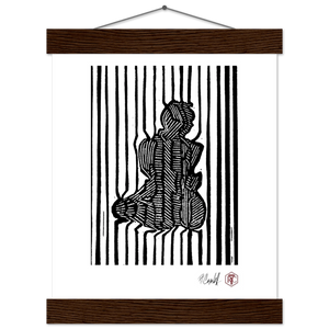 Stripes — Poster with wooden hanger 20 × 25 cm