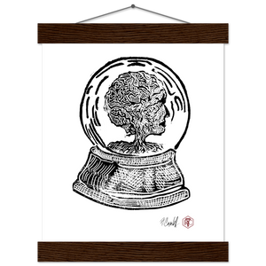 Snow Globe — Tree — Poster with wooden hanger 20 × 25 cm