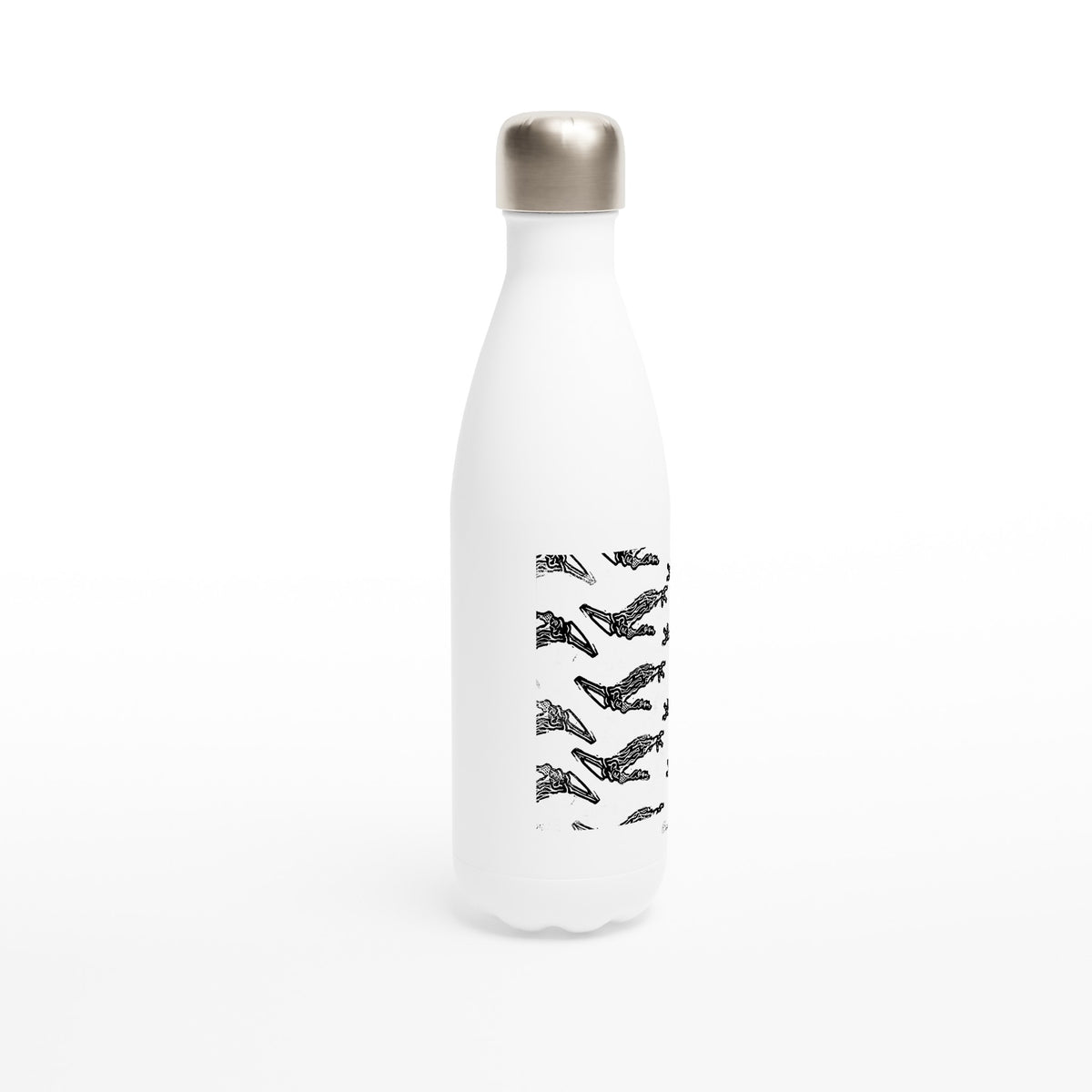 Trinkflasche aus Edelstahl mit Linolschnitt «Krallen» – Ansicht 2