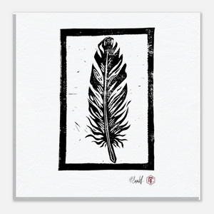 Feather — Canvas print 20 × 20 cm