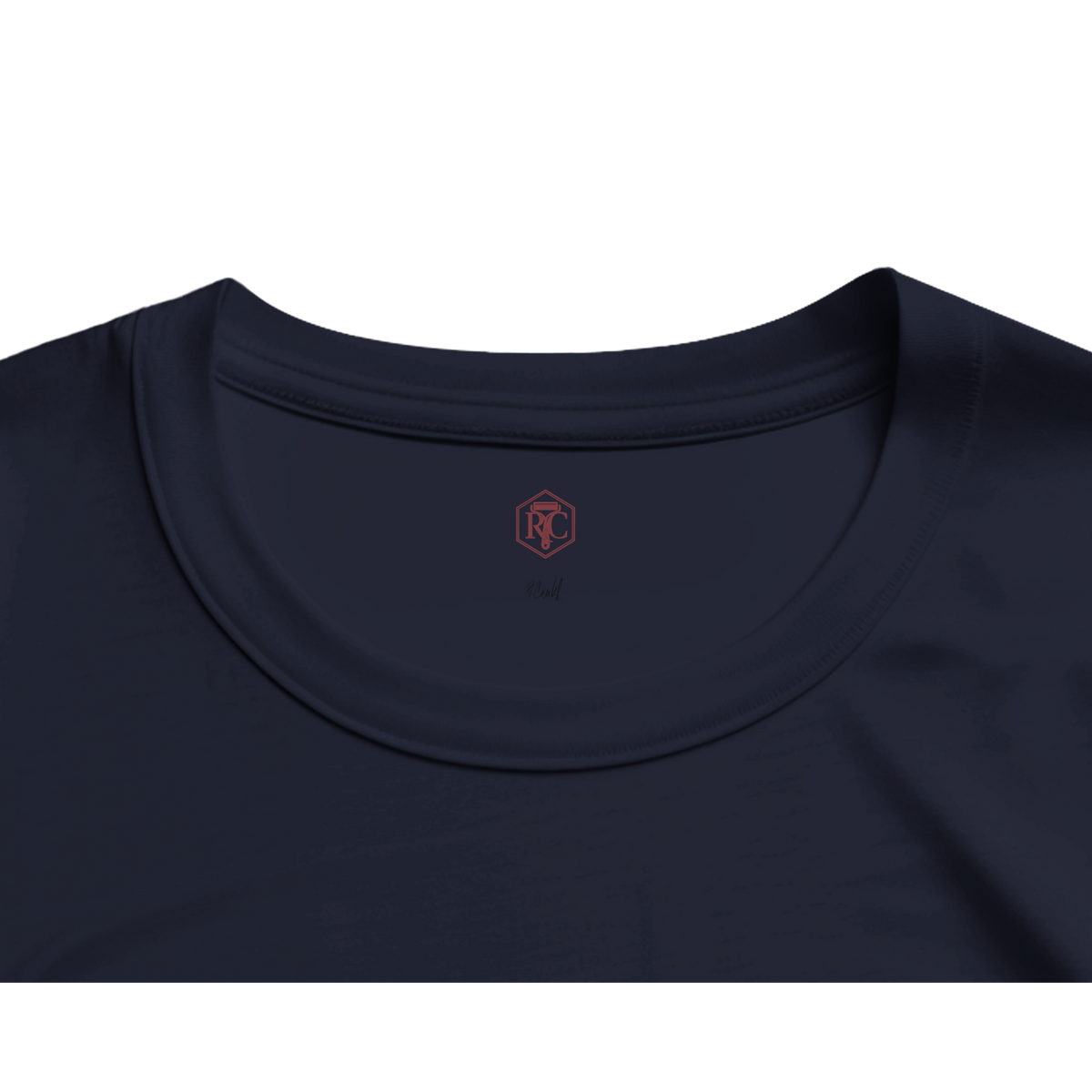 Collar with neck label in the shirt colour – T-shirt “Anatomical Heart”, navy blue, women’s cut