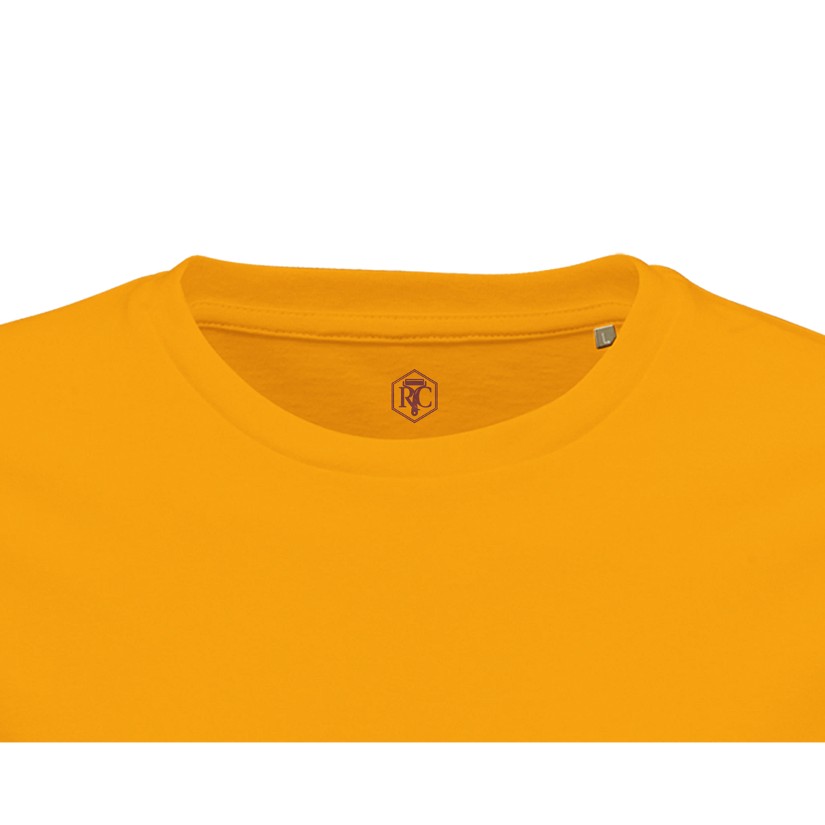 Collar with neck label in the shirt colour – T-shirt “The Window”, gold, men’s cut