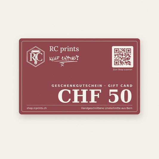 RC prints gift card CHF 50